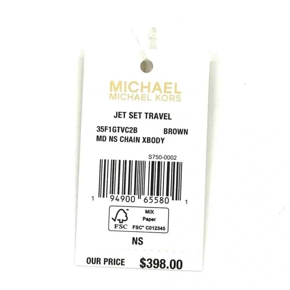 Michael Kors Medium NS Chain Xbody Bag Brown/Gold - Picture 10 of 10